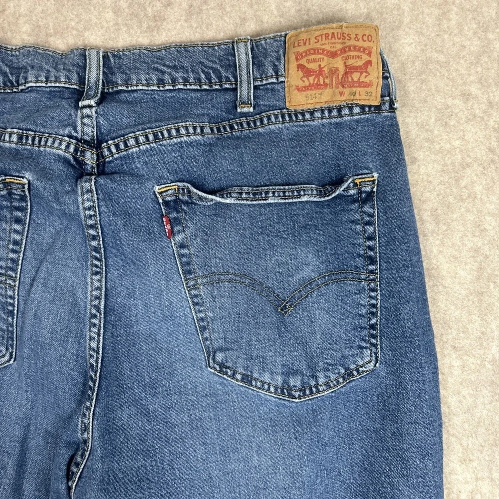Levi's‎ 514 Regular Fit Straight Leg Jeans Mens 40x32 Blue Denim